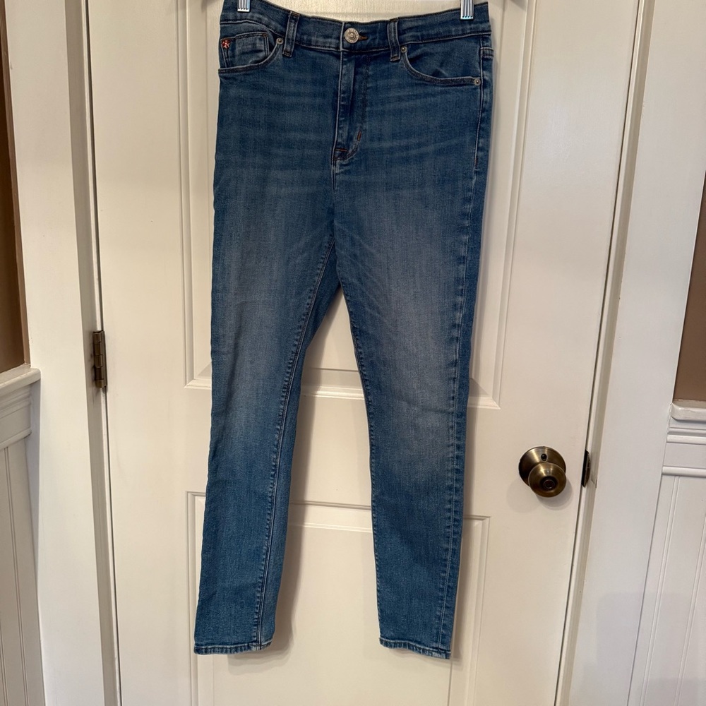 HUDSON JEANS BLUE DENIM BLAIR HIGH RISE ANKLE SUPER SKINNY STRETCH SIZE 28